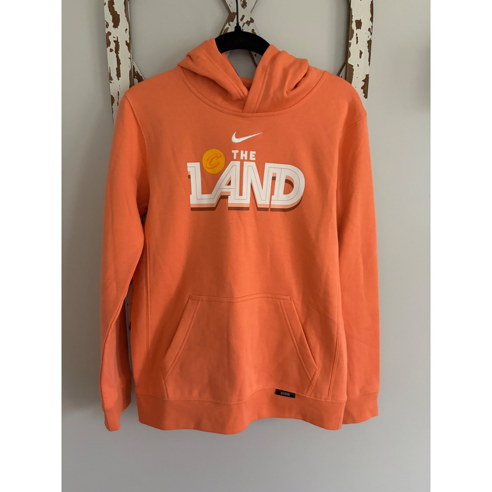 Nike Cleveland Cavaliers City Edition Club Hoodie Orange New Size Large Women's